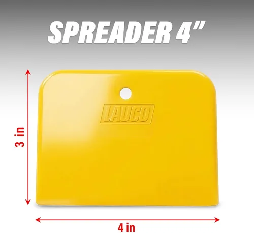 Vista 2 de LAUCO Esparcidores de 4 pulgadas, paquete de 50 esparcidores de plástico reutilizables para relleno automotriz, masilla, esmalte, calafatear, resina