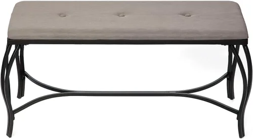 Vista 14 de Mango Steam Vienna White Bench - Banco de entrada, con recubrimiento en polvo, tapizado, ahorro de espacio