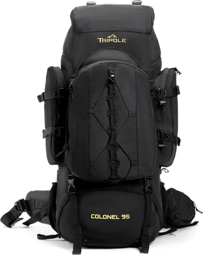 Vista 9 de Tripole Colonel - Mochila de 95 litros + Mochila de día desmontable, Verde militar, Mochila Mochila táctica, mochila de marco interno, mochila