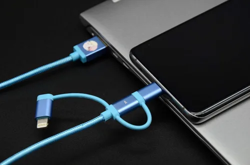 Vista 3 de BTS Cables de caracteres TinyTAN 3 en 1 Cable_JIN (USB-A a USB-C, Micro USB, cable certificado MFI) Compatible con Android, Galaxy Series, iPhone