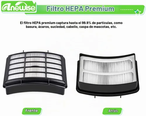 Vista 5 de Anewise Filtro de repuesto de vacío para Shark Navigator Lift-Away NV360