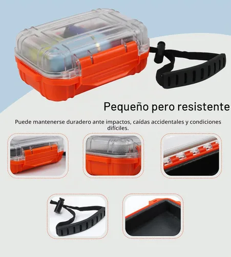 Vista 6 de Pequeña caja impermeable mini caja seca contenedor impermeable, caja de almacenamiento hermética, pequeñas cajas impermeables para kayak, canotaje