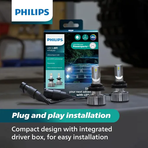 Vista 2 de Philips UltinonSport H8/H16 Bombilla LED para Luz Antiniebla y Faros de Motos y Vehículos Deportivos, 2