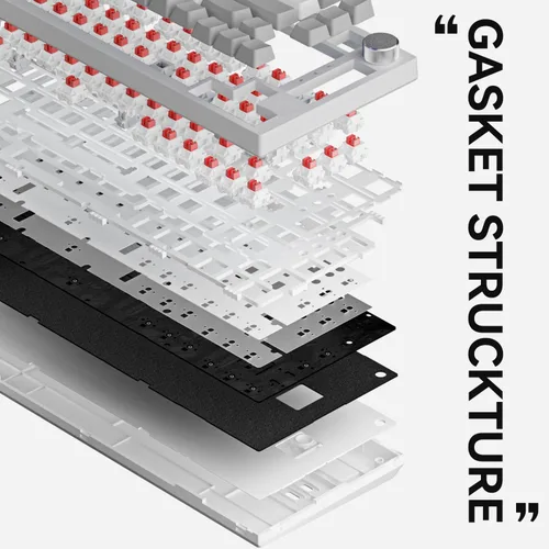 Vista 6 de FIRSTBLOOD ONLY GAME. AK820 Teclado mecánico con cable al 75%, teclado para juegos montado en junta intercambiable en caliente con interruptores