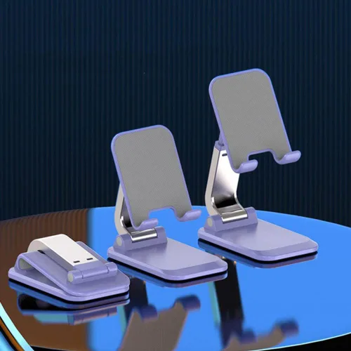 Vista 5 de VALINK Soporte de teléfono celular para escritorio ajustable en ángulo de altura Soporte de teléfono de metal de aluminio resistente, soporte Negro