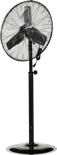 Vista 18 de TPI Corporation CACU30WO Ventilador oscilante de montaje en pedestal de alta velocidad de 30 pulgadas para garaje, comercial, industrial, motor de 3