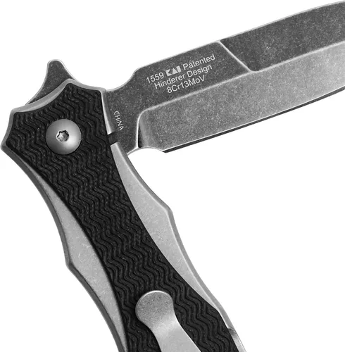 Vista 7 de Kershaw Decimus A/O Frame Lock Cuchillo Negro GFN (3.25" Blackwash) 1559