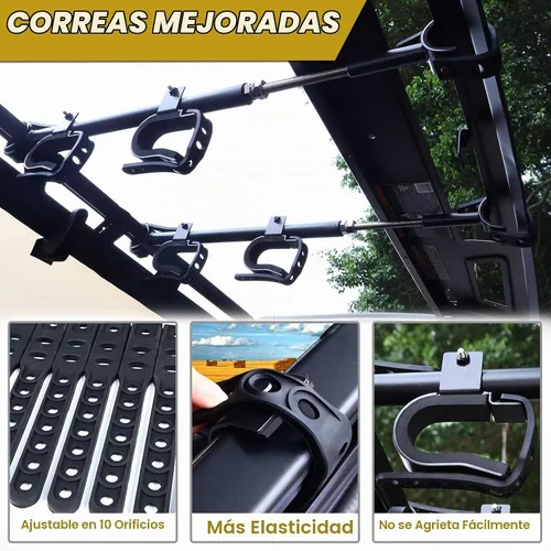 Vista 4 de StarknightMT UTV Gun Rack Overhead Holder Adjustable Fits 21"-27" Spacing