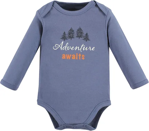 Vista 6 de Touched by Nature Body unisex de algodón orgánico de manga larga para bebé, Niño Bosque