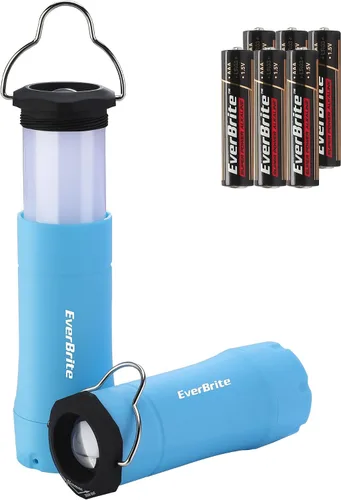 Vista 12 de EverBrite Mini Linternas y Faroles 2 en 1, Combo de Linterna con Zoom con 3 Modos, Artículos Esenciales para Acampar, Farol de 2 Piezas a Batería
