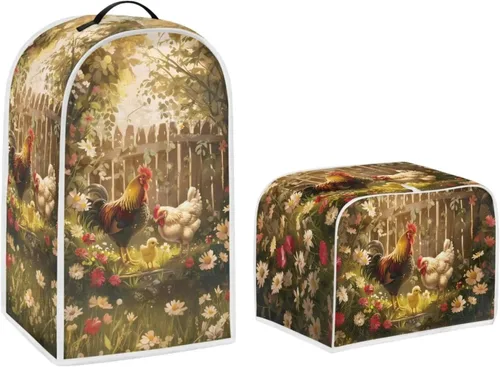 Vista 40 de Juego de fundas para tostadora y licuadora, árbol de gato negro, calabaza, casual, lavable, para cafetera, accesorios de cocina, Halloween, pequeño