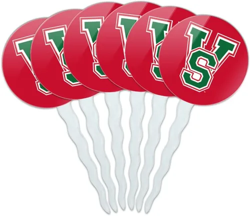 Vista 125 de Abilene Christian - Juego de 6 palillos para cupcakes con logotipo secundario