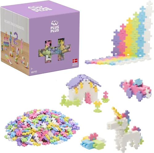 Vista 9 de PLUS PLUS - Set de Juego Abierto - 600 Piezas - Mezcla de Colores Básicos, Juego de Construcción STEM, Mini Rompecabezas Encastrables para Niños
