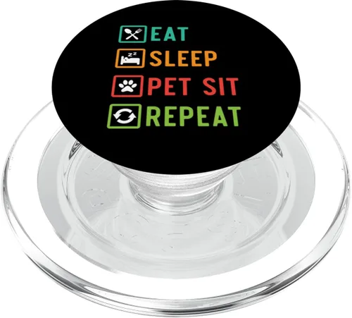 Vista 8 de Cuidado de mascotas Amante de Mascotas Paseando Perros Cuidador de Mascotas PopSockets Estándar PopGrip