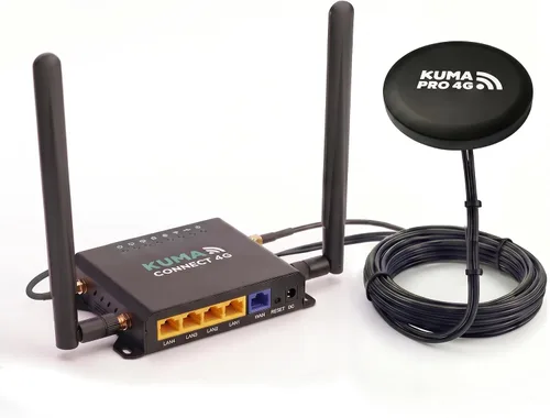 Vista 9 de KUMA Connect PLAY 4G LTE Router celular y punto de acceso móvil RV Antena de ventana MiMo de alta ganancia WiFi portátil para cámper