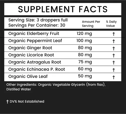 Vista 3 de Little Warrior - Potenciador orgánico de inmunidad infantil - 2 oz delicioso suplemento líquido - por Khroma Herbs
