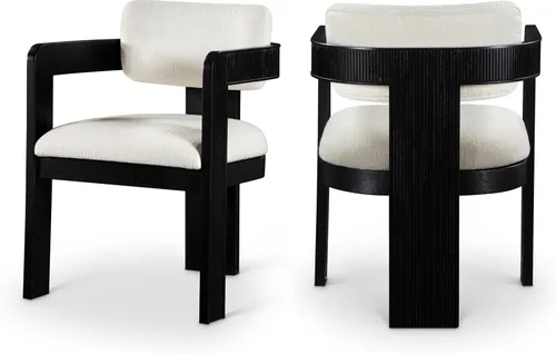 Vista 28 de Meridian Furniture Sacha - Juego de 2 sillas de comedor de terciopelo y Terciopelo coñac
