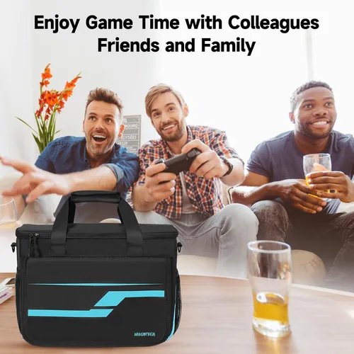 Vista 7 de Travel Carrying Case Compatible with Xbox Series XS, Portable Storage Game Bag with Extra Console Protection Padded Strap, Multiple Pockets for