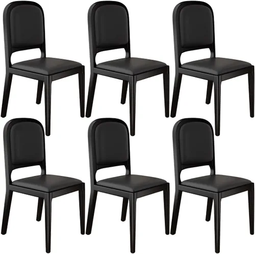 Vista 31 de YVYKFZD Sillas de comedor de madera maciza, juego de sillas de cocina sin brazos, silla de comedor tapizada de cuero, silla de sala de estar