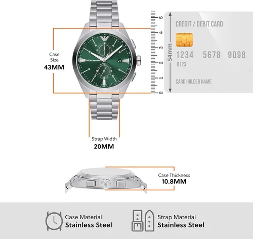 Vista 5 de Emporio Armani Mens Chronograph Watch