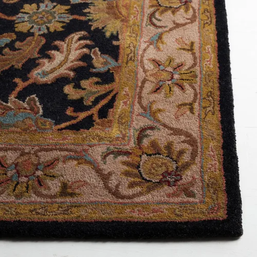 Vista 2 de Safavieh colección Heritage HG628A - tapete oriental tradicional hecho a mano de lana verde oscura y dorada, Lana, negro / beige (Black/ Beige)