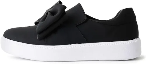 Vista 2 de J. Adams - Tenis de plataforma sin cordones con diseño de moño, cómodos y de punta cerrada - Wally