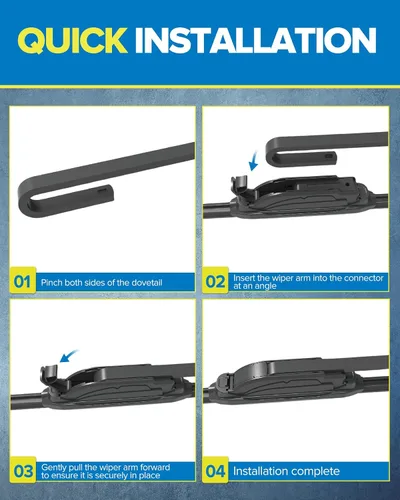 Vista 4 de PHILTOP Juego de limpiaparabrisas de repuesto de 22 pulgadas + 22 pulgadas para Ford F-150 1997-2021/Chevrolet Silverado 2019-2023/Ram 2011-2018