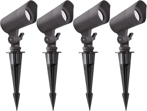 Vista 11 de E ENERGETIC LIGHTING Luces LED de paisaje con conectores, 12 V de bajo voltaje, blanco cálido 3000 K, 4 W, 175 LM, luces de camino de jardín Paquete
