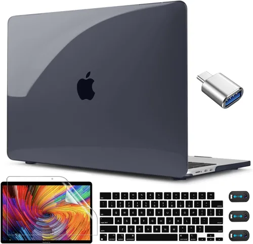 Vista 18 de CISSOOK para MacBook Air 13.6 M4 M3 M2 Funda 2025 2024 2022 Release, Carcasa Rígida de Plástico y Cubierta de Teclado y Adaptador USB para MacBook