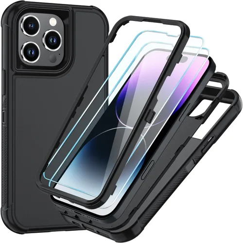 Vista 27 de SunStory Funda compatible con iPhone 11 con protector de pantalla HD, 3 capas de alta resistencia de cuerpo completo, funda protectora híbrida 3