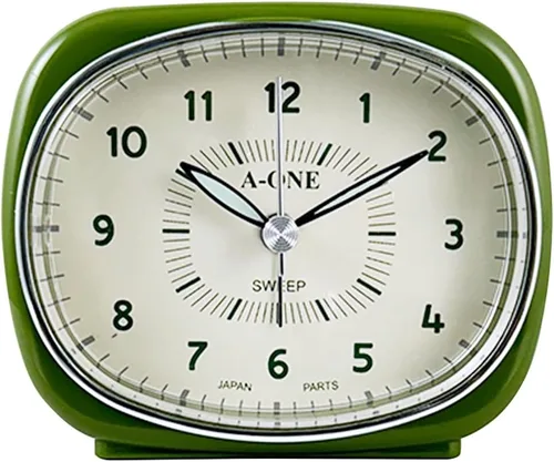 Vista 8 de Reloj despertador silencioso cuadrado redondo – Diseño híbrido único, sin tictac, funciona con pilas, perfecto para decoración de dormitorio
