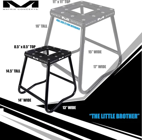 Vista 2 de C1M - Mini soporte de tubo de acero al carbono duradero con diseño anti-roca para todoterreno, motocross y supercross, incluye paquete