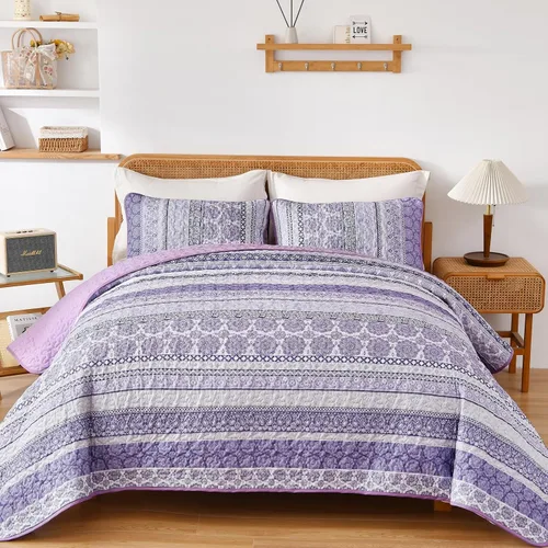 Vista 15 de WONGS BEDDING Juego de Edredón Boho Tamaño Full, Juego de Edredones Bohemios Grises de 3 Piezas, Juego de Ropa de Cama Cubrecama de Microfibra Negro