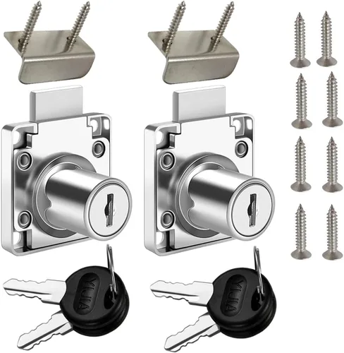 Vista 6 de Cerradura de cajón de armario para muebles. Cerradura con llave igual: todas las llaves para este producto son universales.