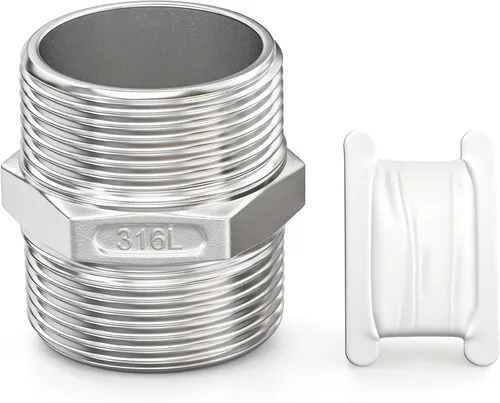 Vista 26 de TAISHER 10 pezones hexagonales 316L, montaje de tubería 3/8 "macho NPT