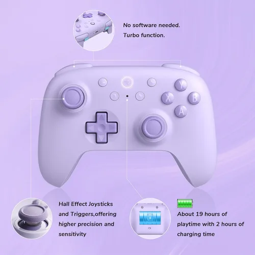 Vista 2 de 8Bitdo Ultimate 2C Wireless Controller (Hall Effect Joystick Update) for Windows PC and Android, with 1000Hz Polling Rate, Remappable L4/R4 Bumpers