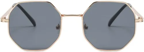 Vista 14 de ENTHYI Gafas de sol de polígono para mujeres/hombres, gafas de sol vintage octágonas de metal