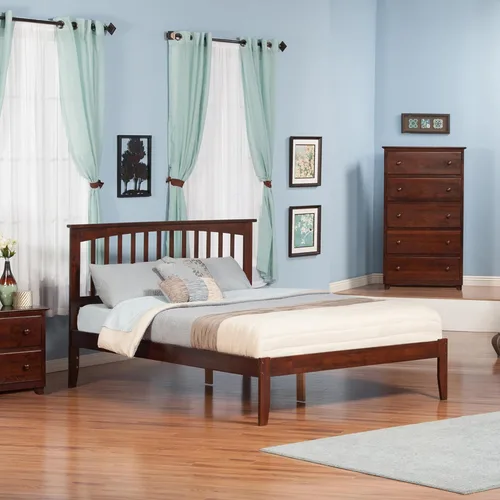 Vista 19 de AFI, Mission Queen - Cama plataforma color espresso