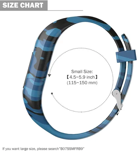Vista 4 de Bands for Garmin Vivofit jr/jr 2/3, Adjustable Replacement Wristbands with Watch Buckle for Women Men(No Tracker)