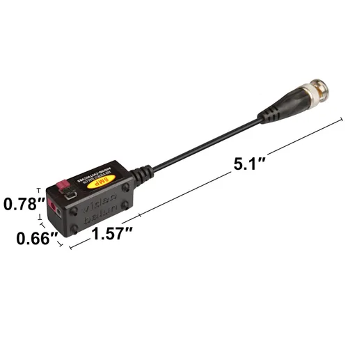 Vista 5 de 20 pares de balun video pasivo HD BNC para AHD/TVI/CVI/CVBS cámaras