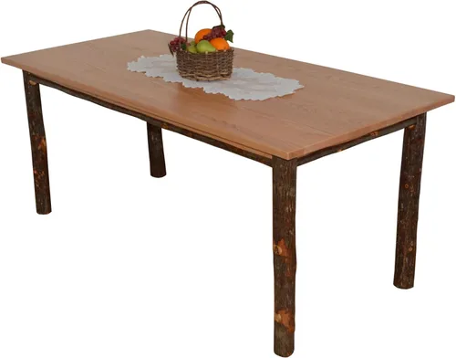 Vista 4 de 4' Hickory Farm Table, Natural Finish