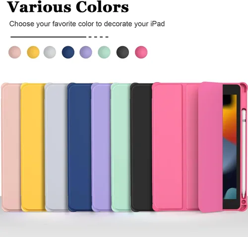 Vista 7 de OKP Funda para iPad de 9ª/8ª/7ª Generación (2021/2020/2019), Fundas para iPad de 10.2 pulgadas con Soporte Tríptico, Funda Delgada para iPad