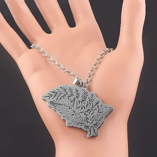 Vista 6 de SONGCHANGJEWELRY Vintage Silver Plated Necklace The Last of Us Pendant Necklace Cosplay - Last of Us Gifts for Men Women Fan