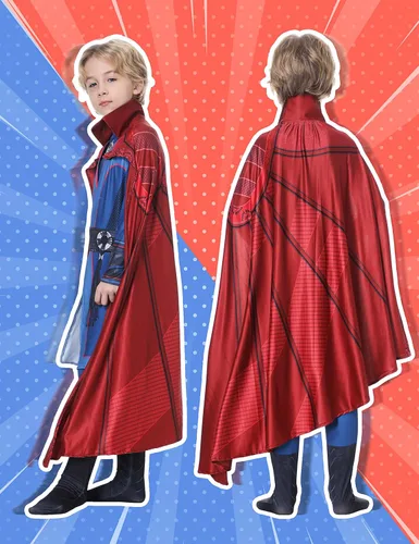 Vista 5 de Roeutoo Kids Costume Cosplay Jumpsuit Deluxe Suit with Cloak Halloween Outfits for Boy