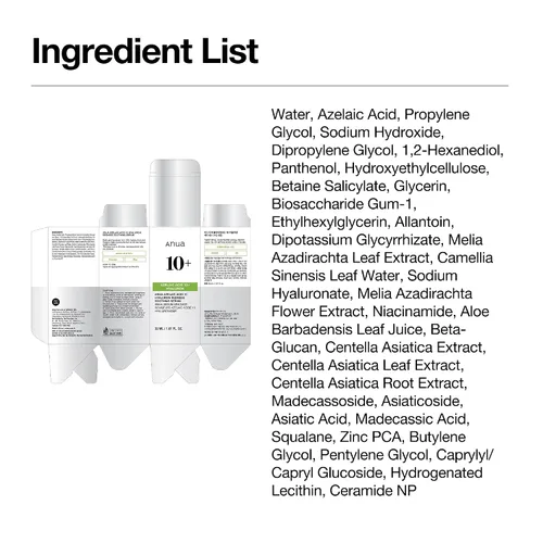 Vista 10 de Anua Suero Facial de Ácido Azelaico 10% Hialurónico en Rojo Tranquilizante, Suero Facial para Piel Sensible y Problemática, Brotes, Ácido