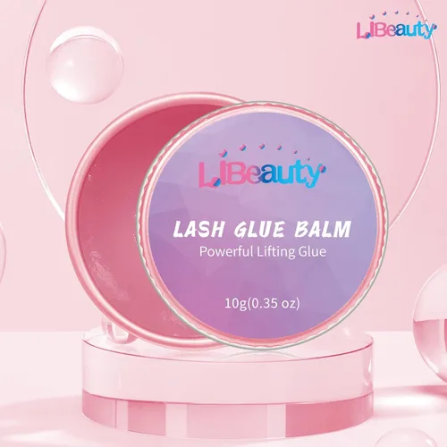 Vista 2 de Libeauty - Bálsamo adhesivo para elevación de pestañas, adhesivo fuerte pegajoso con sabor a fruta para permanente de pestañas y cejas, bálsamo