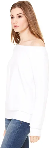 Vista 4 de Bella Canvas Sudadera de forro polar de esponja con cuello ancho (7501)