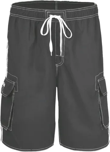 Vista 6 de Pantalones cortos de playa para hombre, de secado rápido, con forro de malla de Nonwe Negro