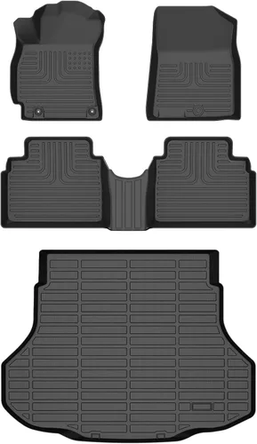 Vista 61 de HAFIDI® - Tapetes para auto con almacenamiento debajo del asiento, para todo clima, antideslizantes, de elastómero termoplástico, para la primera