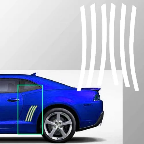 Vista 17 de x xotic tech Compatible con Chevy Camaro L & R - Adhesivo de ventilación lateral de rayas negras 2010-2021